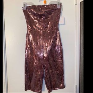 Pink shimmery romper